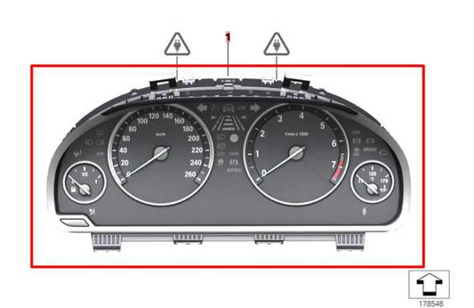 2010-13 BMW 535i 3.0L Speed Gauge Instrument Cluster 89K Mileage 62109358979 OEM - Alshned Auto Parts