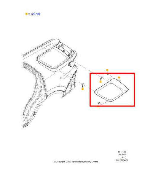 11-19 Ford Explorer Police Rear LH Side Quarter Window Glass BB5Z-7829701-C OEM - Alshned Auto Parts