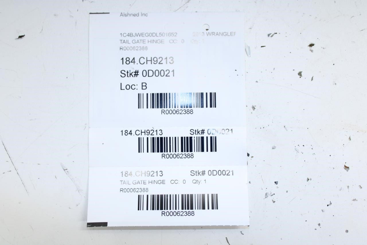 07-18 Jeep Wrangler Rear Tailgate Hinge Pair Up and Low w/ Bolts 55395401AH OEM - Alshned Auto Parts