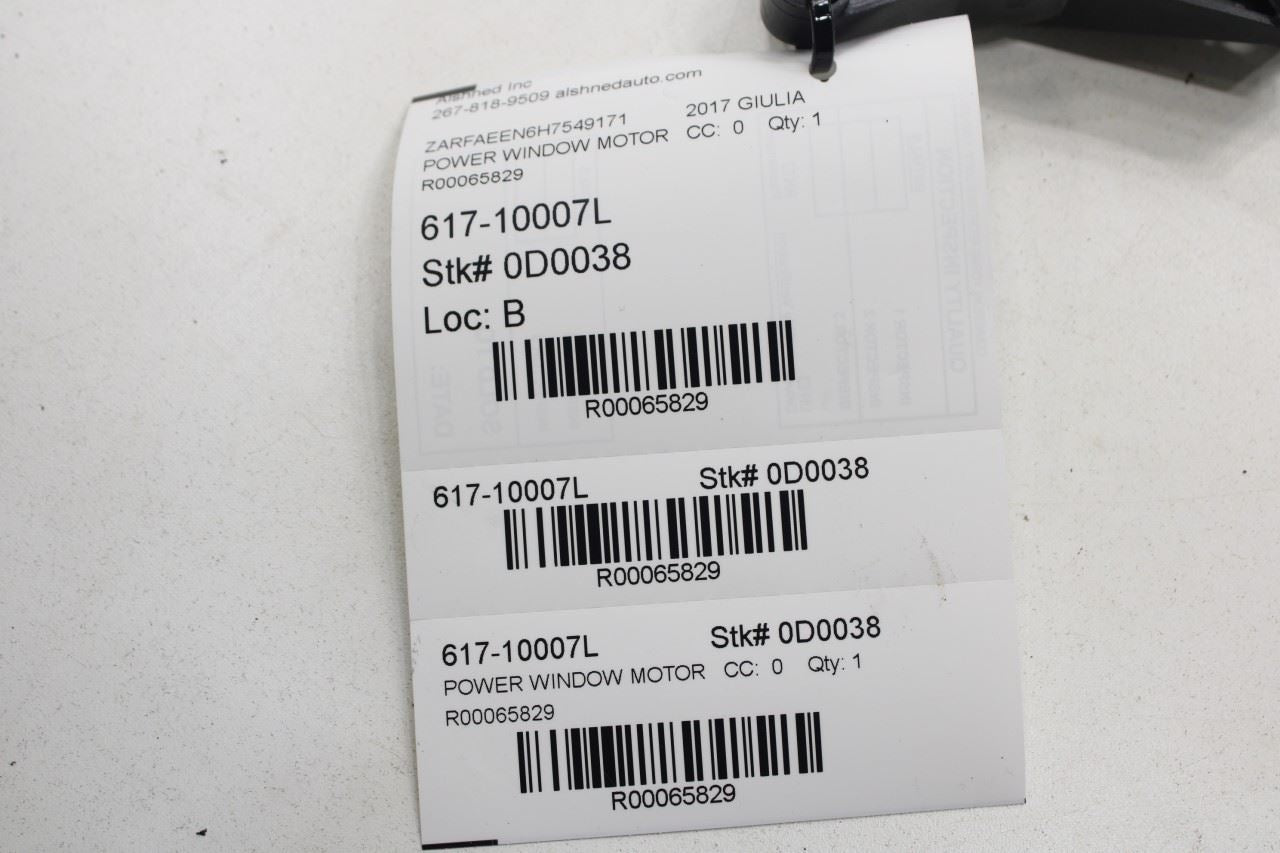 2017-2023 Alfa Romeo Giulia Ti AWD Rear Left Door Power Window Motor C59653-102 - Alshned Auto Parts