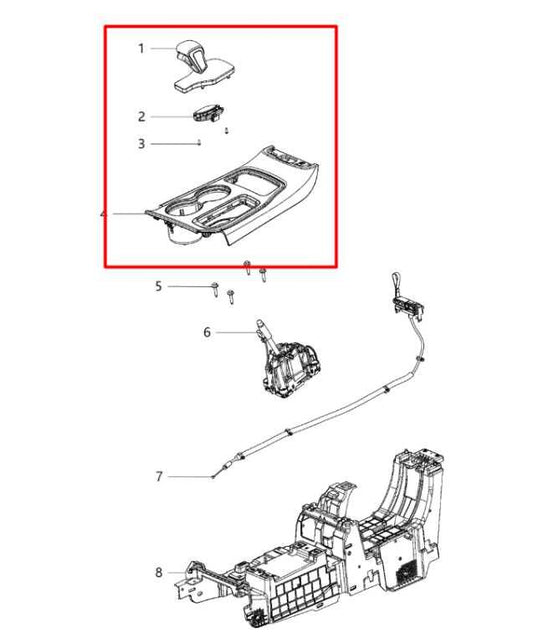 16-17 Jeep Grand Cherokee Overland 3.6L Front Center Console Shifter Trim *ReaD* - Alshned Auto Parts