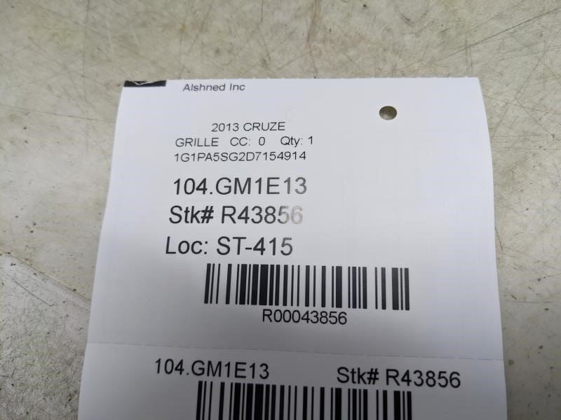 2011-2014 Chevrolet Cruze Front Lower Radiator Grille 95225615 OEM - Alshned Auto Parts