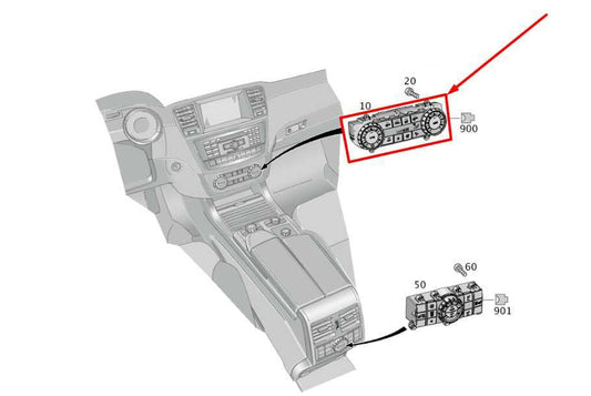 2012-15 Mercedes-Benz ML350 AC Heater Temperature Climate Control 166-900-63-09 - Alshned Auto Parts