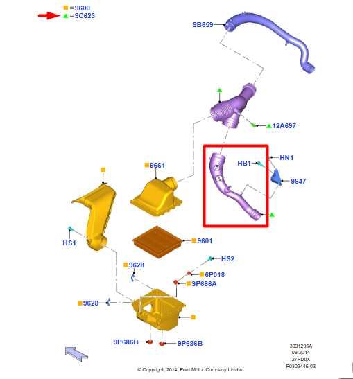 15-20 Ford F150 Super Cab 2.7L Air Intake Cleaner Inlet Duct Tube FL34-9C623-BG - Alshned Auto Parts