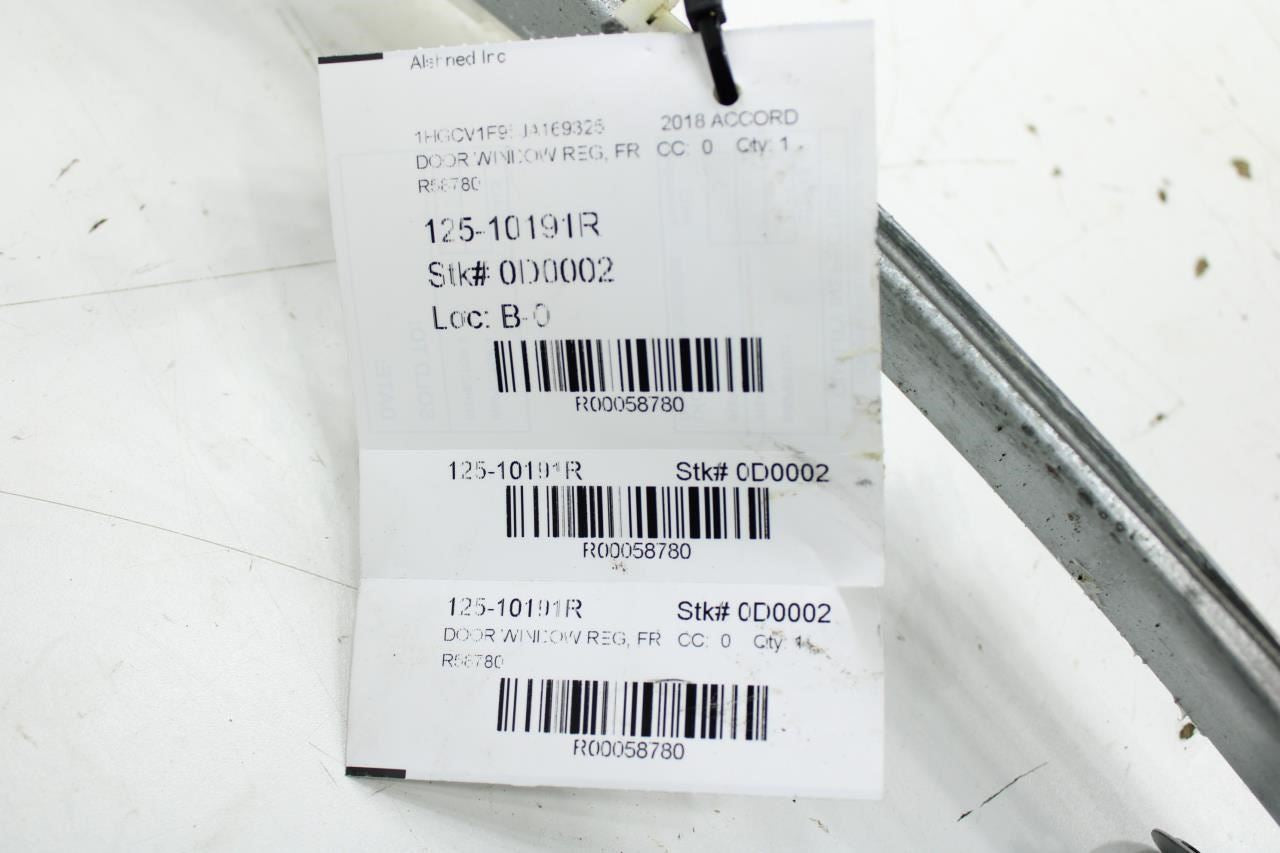 2018-2024 Honda Accord FR RH Side Window Regulator w/ Motor 72210-TVA-A01 - Alshned Auto Parts