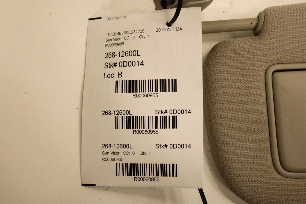 19-24 Nissan Altima 2.5 SL Front LH Sun Visor w/ Illuminated Mirror 96401-6CA2B - Alshned Auto Parts