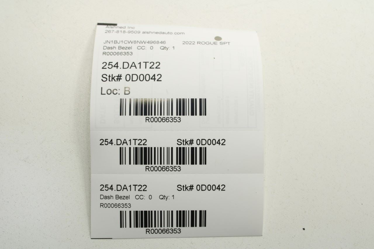 2017-2022 Nissan Rogue Sport SL AWD Dashboard Panel Trim Bezel 68411-4EH1A OEM - Alshned Auto Parts