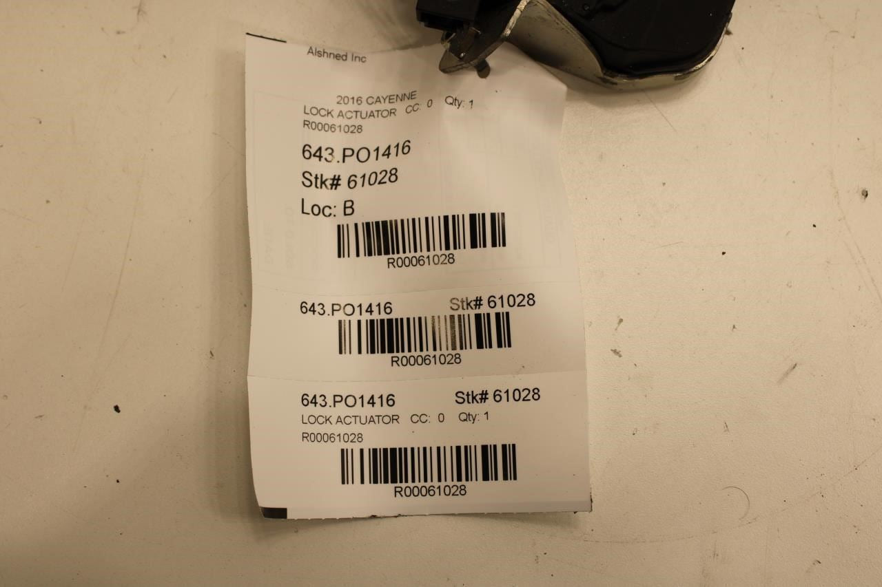 2011-18 Porsche Cayenne Rear Liftgate Lid Lock Latch Actuator 7P0-827-505-K OEM - Alshned Auto Parts