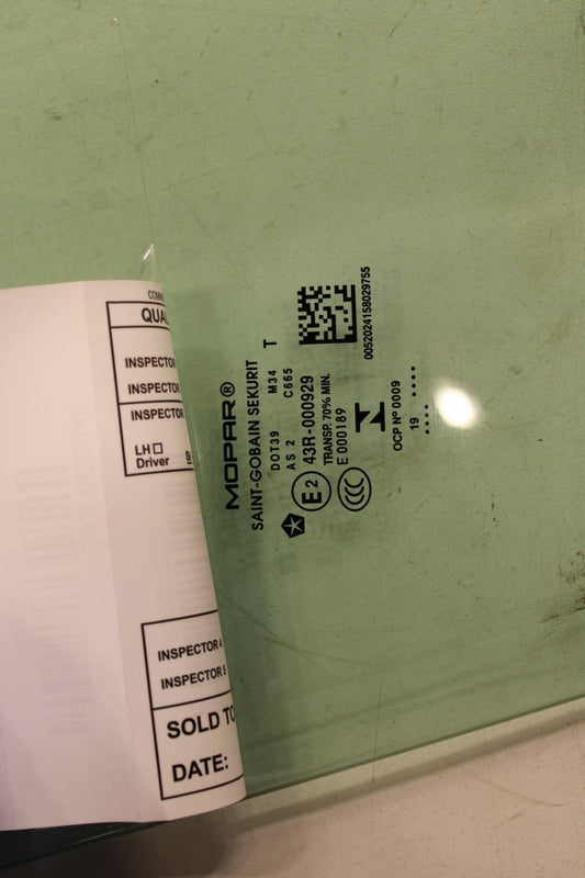 2015-2022 Jeep Renegade Sport Rear Right Door Window Glass 68256339AA OEM - Alshned Auto Parts