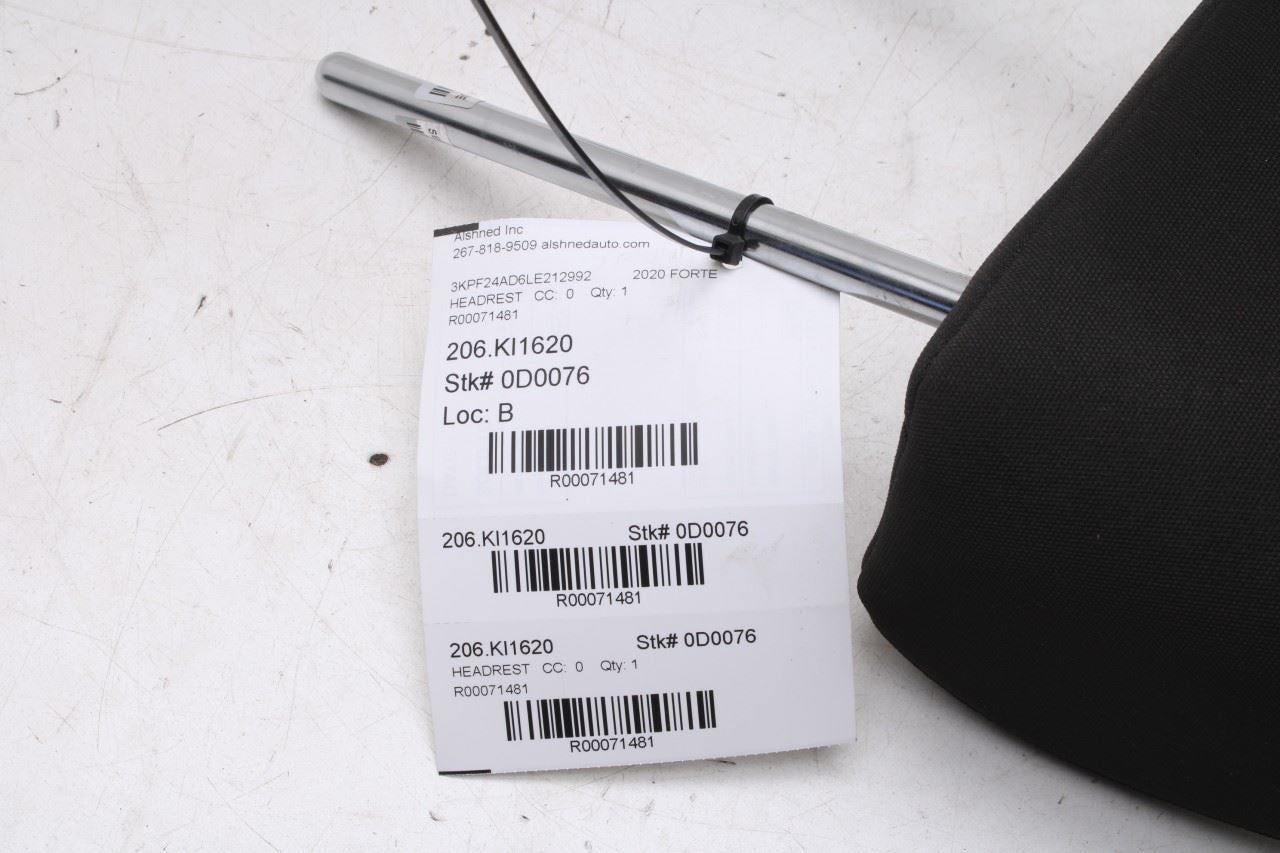 2019-2021 Kia Forte LXS 2.0L FWD Front Seat Passenger Right Side Headrest Cloth - Alshned Auto Parts
