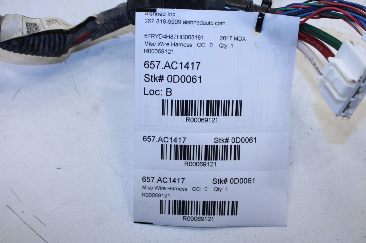 16-20 Acura MDX Advance 3.5L Power Steering Gear EPS Wire Harness 32105-TZ5-A01 - Alshned Auto Parts