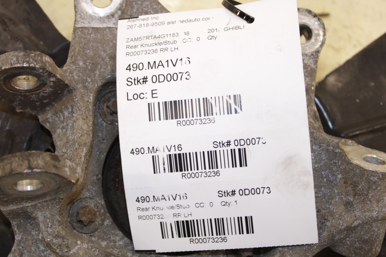 2014-16 Maserati Ghibli S Q4 3.0L AWD Rear Driver Left Side Spindle Knuckle Hub - Alshned Auto Parts
