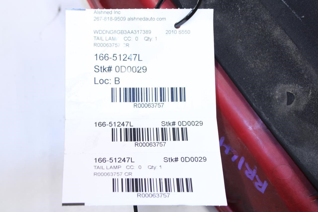 2007-2013 Mercedes-Benz S550 Rear Left Tail Light Lamp 221-820-13-64 OEM *ReaD* - Alshned Auto Parts