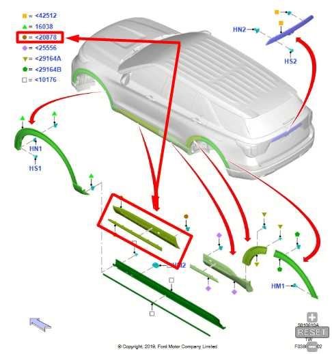 20-25 Ford Explorer ST Front Left Door Exterior Lower Molding MBJ5-S20849-AB OEM - Alshned Auto Parts