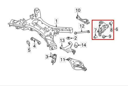 18-20 Nissan Pathfinder SV Rear Left Driver Side Spindle Knuckle Hub 43022-3JA0B - Alshned Auto Parts