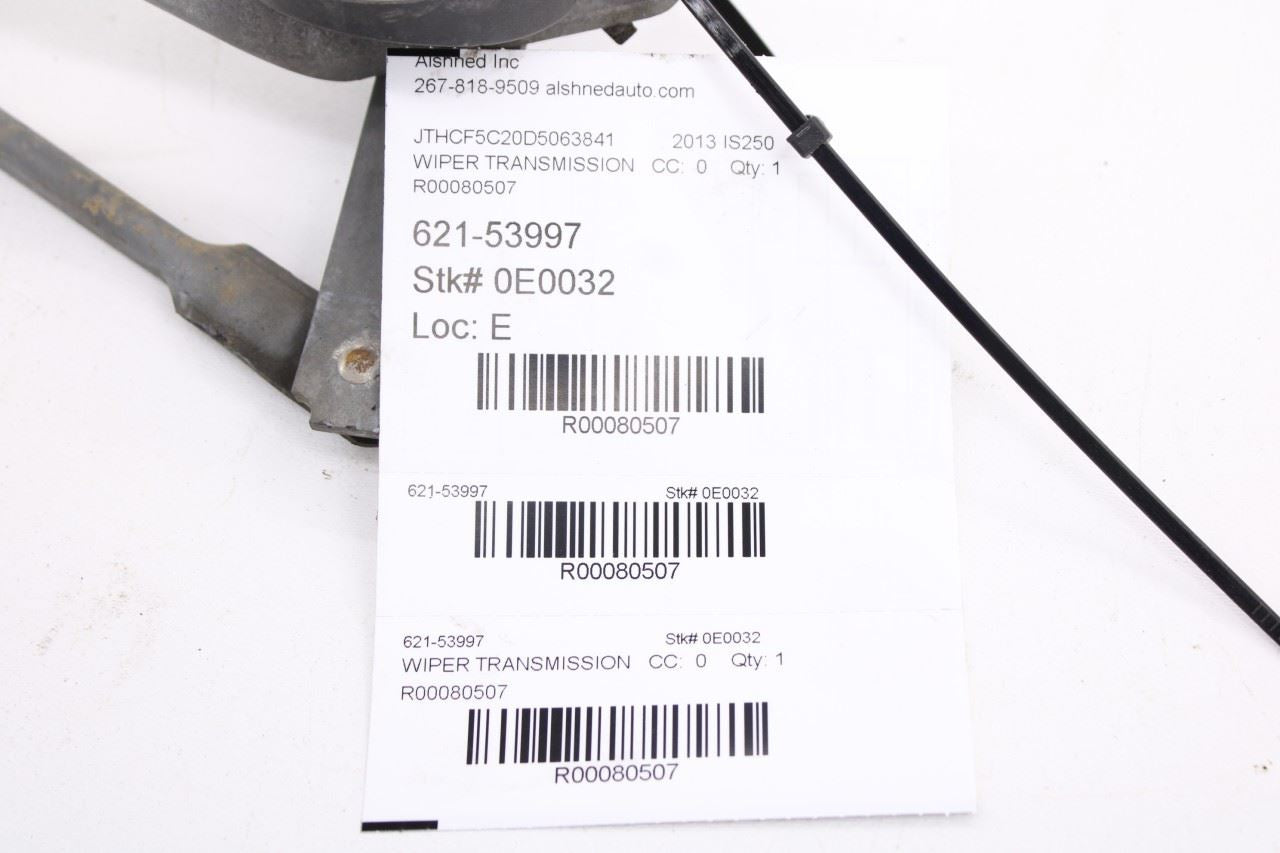 2006-2015 Lexus IS250 Front Windshield Wiper Transmission Linkage w/ Motor OEM - Alshned Auto Parts