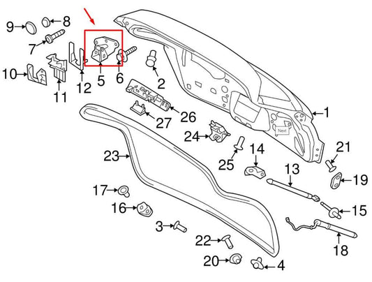 2011-18 Porsche Cayenne Rear RH and LH Side Liftgate Lid Hinge Set 7P5-827-302-D - Alshned Auto Parts