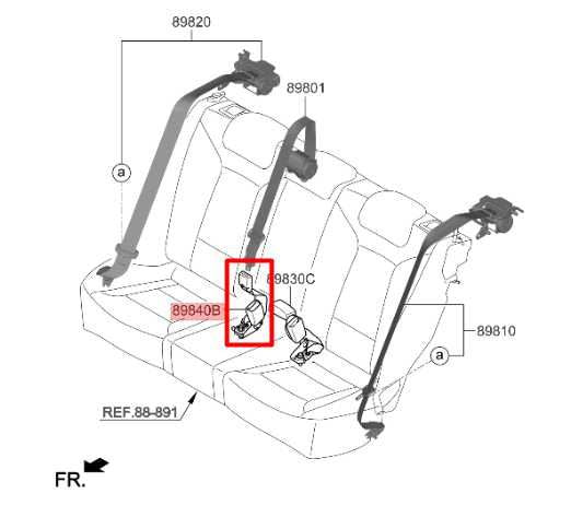 18-23 Kia Stinger GT1 Rear Right Side 2nd Row Seat Belt Buckle 89840-J5200WK OEM - Alshned Auto Parts