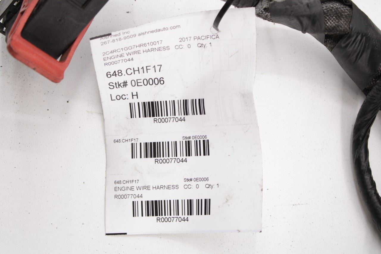 2017 Chrysler Pacifica Limited 3.6L Engine Wiring Harness 68226852AF OEM - Alshned Auto Parts
