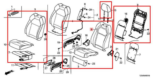 2014-2020 Acura MDX Advance 3.5L AWD Front Passenger Right Side Seat Complete - Alshned Auto Parts