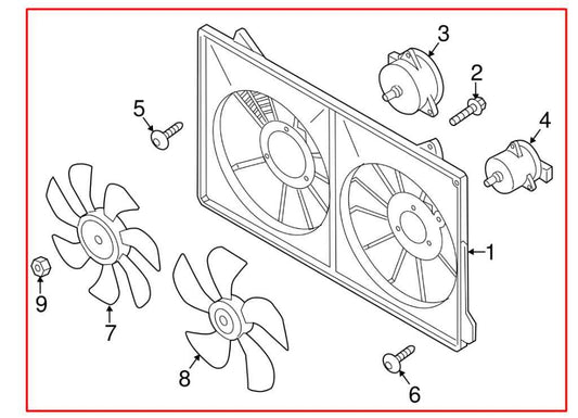 13-16 Mazda CX-5 Touring 2.5L Dual Radiator Cooling Fan Motor Assy PE01-15-210 - Alshned Auto Parts