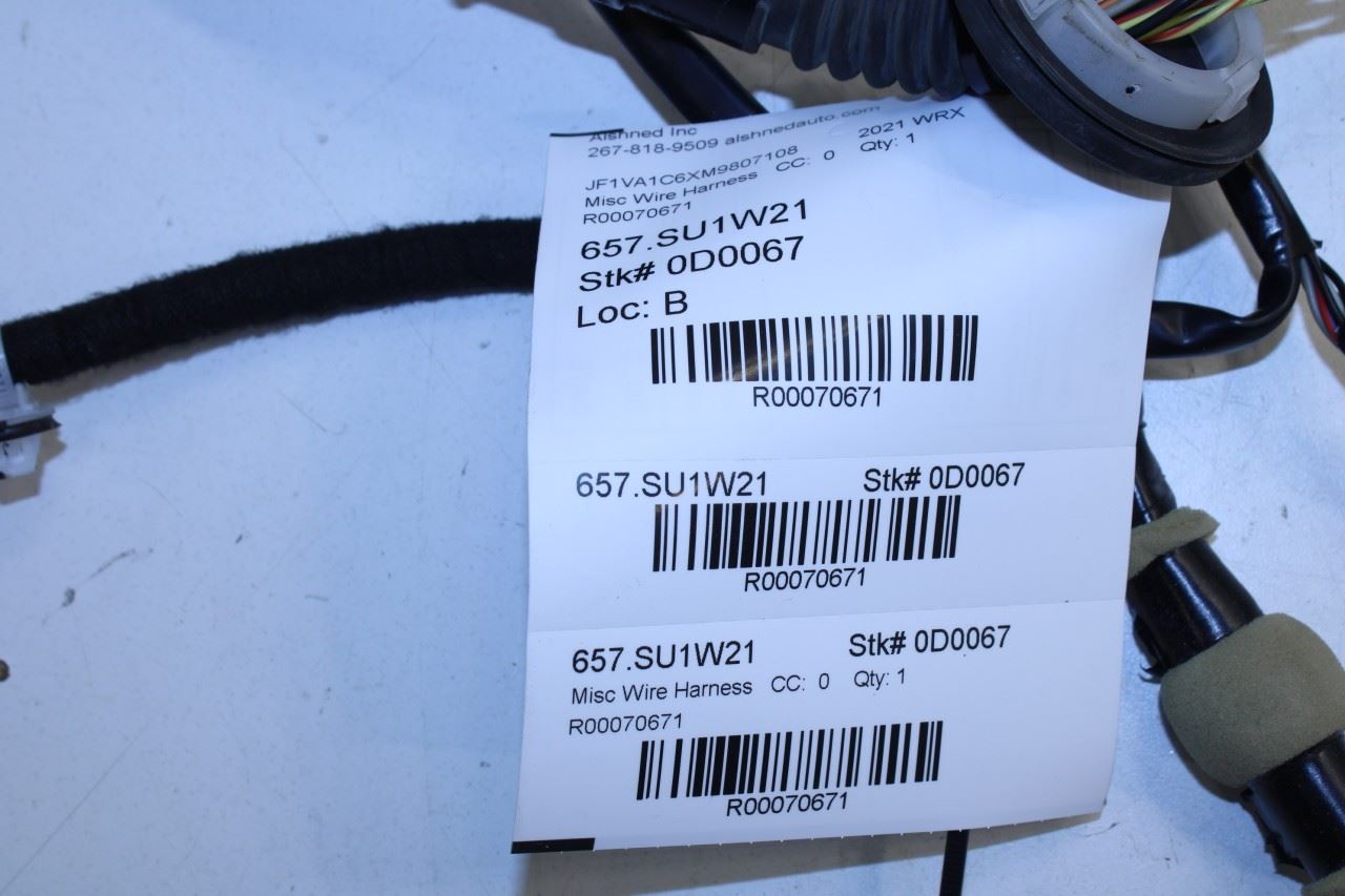 2019-2021 Subaru WRX Premium Front Right Passenger Door Wire Harness 81821VA403 - Alshned Auto Parts