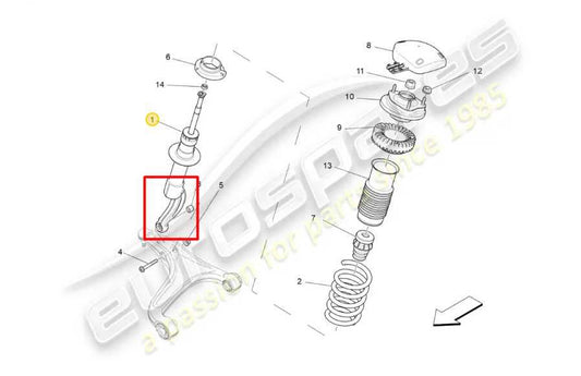 14-20 Maserati Ghibli S Q4 Front Shock Strut Absorber Lower Mount Support Right - Alshned Auto Parts