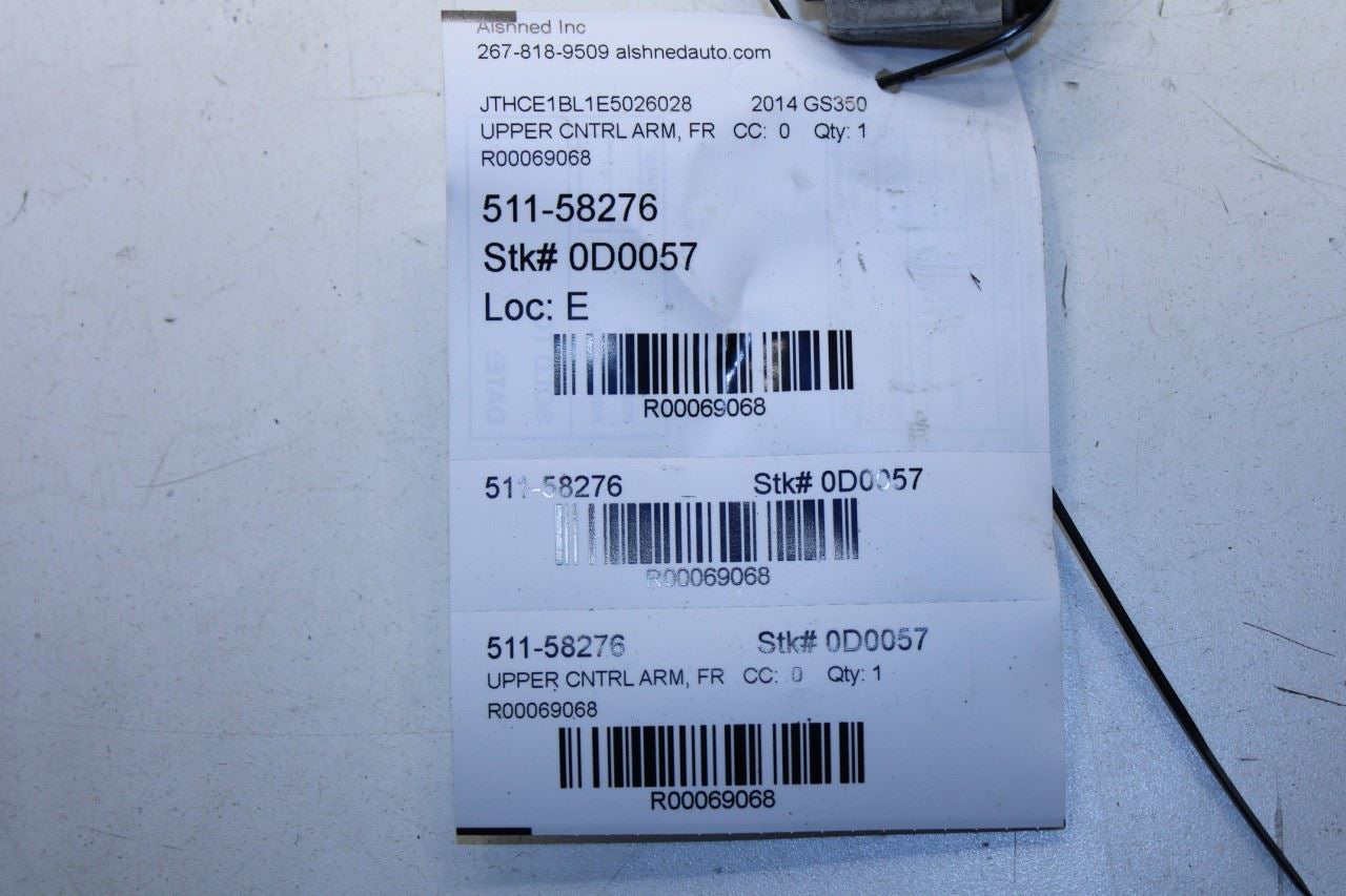 2013-20 Lexus GS350 AWD Front Right Passenger Side Upper Control Arm 48610-39195 - Alshned Auto Parts