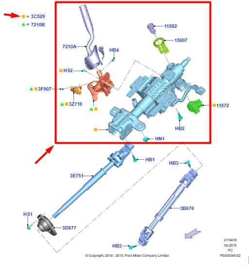 18-20 Ford F150 XL Column w/ Gear Shift Lever and Ignition Switch HL34-3C529-GE - Alshned Auto Parts