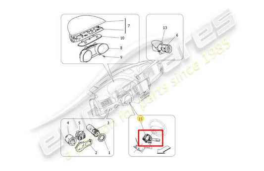 14-20 Maserati Ghibli S Q4 Steering Column Light Turn Signal Wiper Switch *ReaD* - Alshned Auto Parts