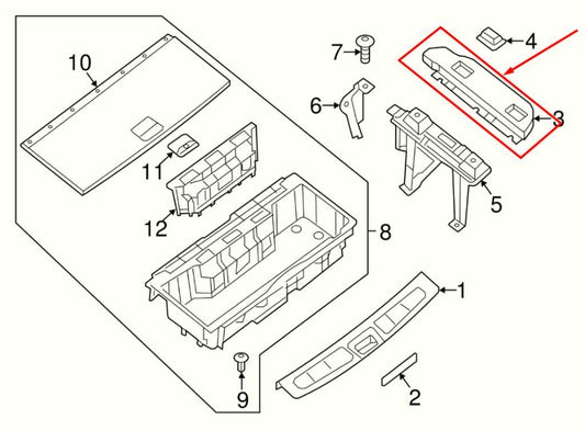 13-20 Nissan Pathfinder SV Rear Right and Left Trunk Luggage Floor Finisher Trim - Alshned Auto Parts