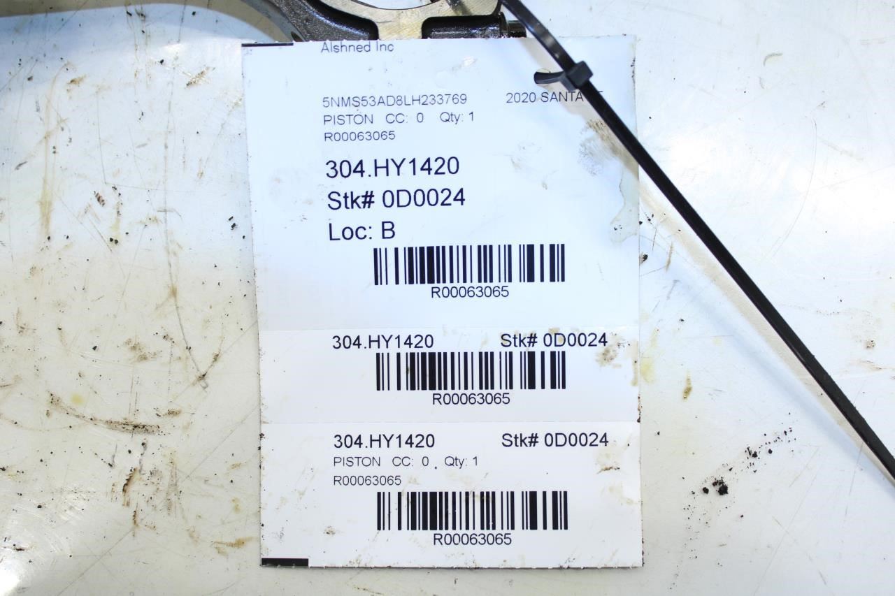 19-20 Hyundai Santa Fe 2.4L Engine Piston w/ Connecting Rod No1 23510-2GGC0 OEM - Alshned Auto Parts