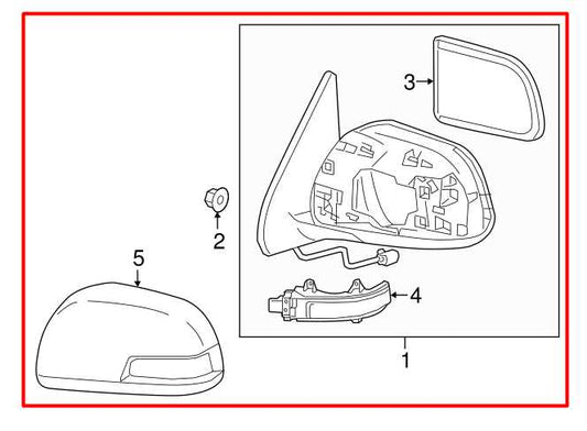 2015-2023 Toyota Tacoma 3.5L Left Driver Side Rear View Mirror 87940-04230 OEM - Alshned Auto Parts