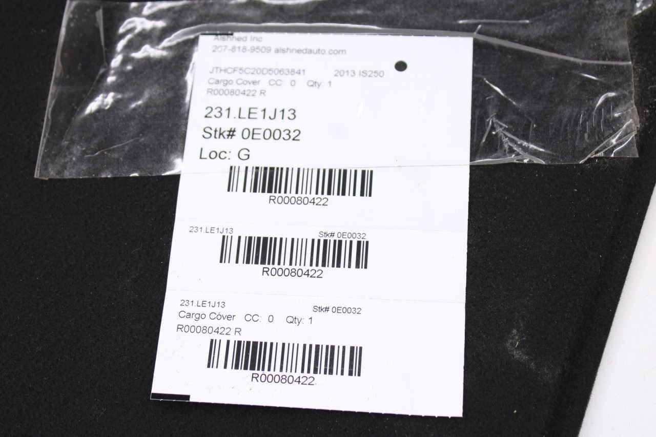 2011-13 Lexus IS250 Rear Trunk Cargo Cover Panel Hard Mat 64722-53090-C2 *ReaD*15