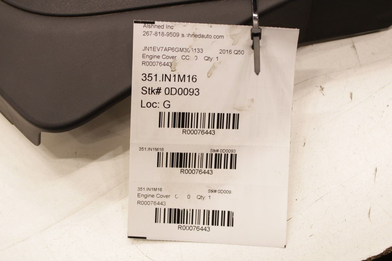 2016-19 Infiniti Q50 Premium 3.0L Engine Appearance Motor Cover 14041-5CA0A OEM - Alshned Auto Parts