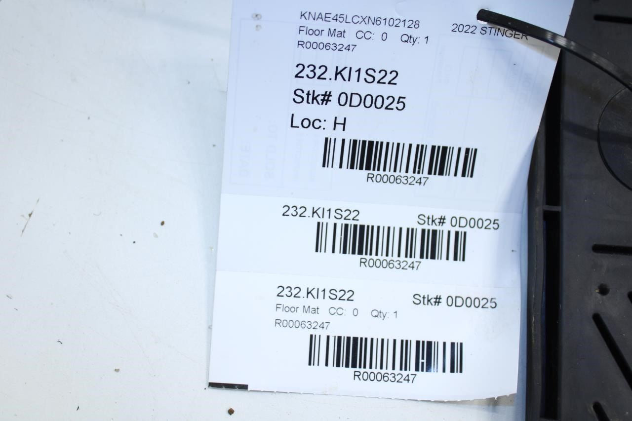 2018-22 Kia Stinger GT1 RH and LH Side All Weather Floor Mat Set J5F13-AC010 OEM - Alshned Auto Parts