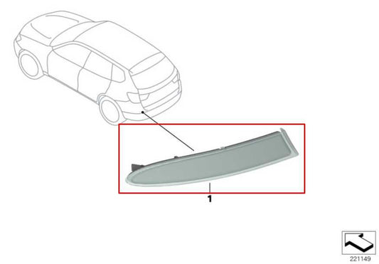 2011-2017 BMW X3 xDrive28i Rear Right and Left Side Bumper Reflector 63257352210 - Alshned Auto Parts