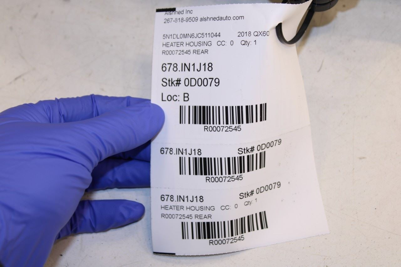 2017-2020 Infiniti QX60 Rear HVAC Blower Motor and Fan Assembly 27413-9PM0A OEM - Alshned Auto Parts