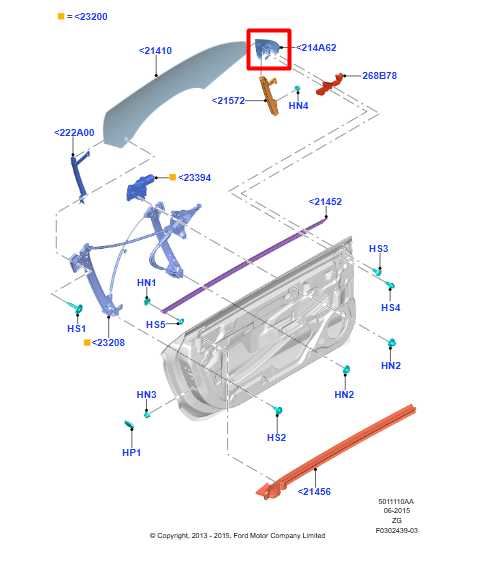2015-23 Ford Mustang FR RH Door Window Corner Weatherstrip Seal FR3Z-63214A62-AC - Alshned Auto Parts