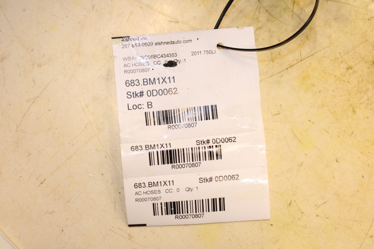 10-15 BMW 750Li xDrive 4.4L AC Conditioning Discharge Pressure Hose 64539119995 - Alshned Auto Parts