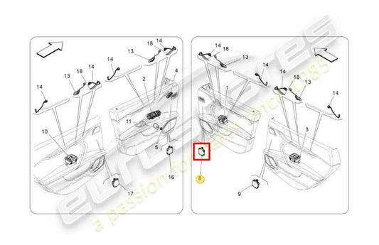 2014-18 Maserati Ghibli 3.0L Front Passenger Right Side Door Control Module ECU - Alshned Auto Parts
