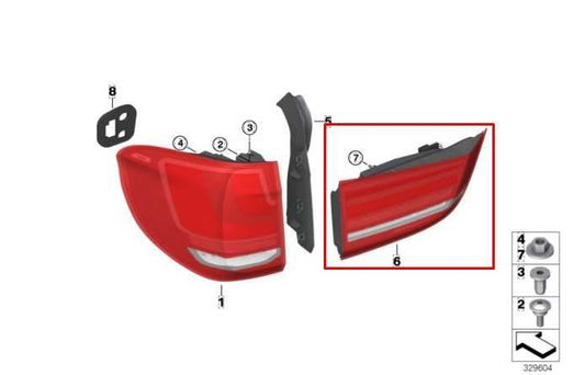 14-18 BMW X5 xDrive35i Rear Left Driver Side Tail Light Lamp 63217329045 *ReaD* - Alshned Auto Parts