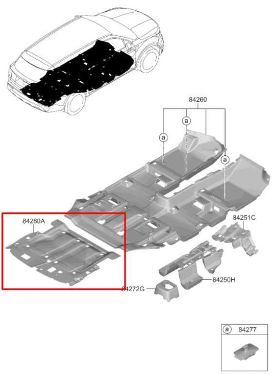 2021-23 Kia Sorento X-Line SX Prestige Rear Trunk 3rd Row Floor Carpet Liner Mat - Alshned Auto Parts