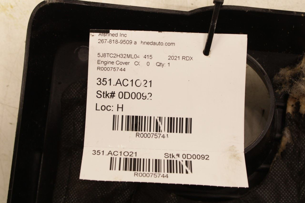 2019-2025 Acura RDX SH-AWD 2L Engine Appearance Motor Cover 12500-5YF-A00 OEM - Alshned Auto Parts