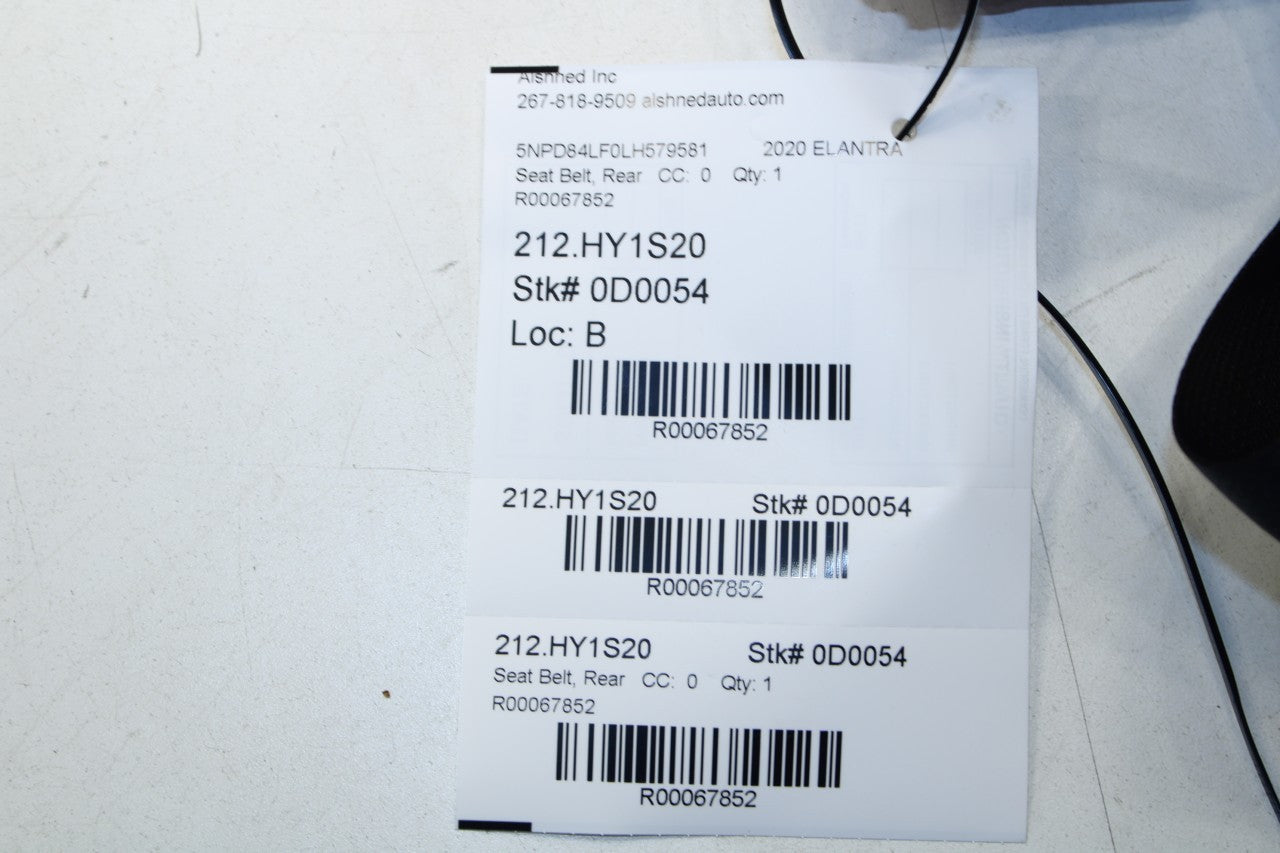 2016-2020 Hyundai Elantra SEL 2.0L FWD Rear Center 2nd Row Seat Belt Retractor - Alshned Auto Parts