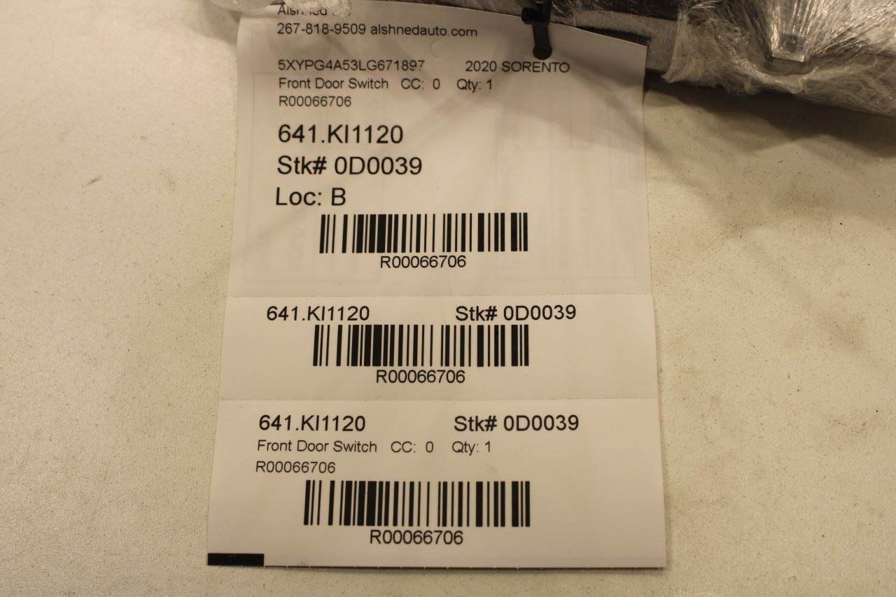 2019-2020 KIA Sorento LX Front Right Power Window Switch 93575-C6120KHI OEM - Alshned Auto Parts
