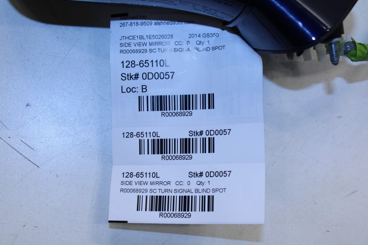 13-16 Lexus GS350 3.5L AWD Driver Left Side Rear View Mirror 87940-30F10-J0 OEM - Alshned Auto Parts