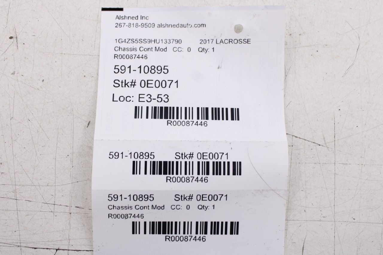 17-2018 Buick Lacrosse Premium 3.6L Rear Differential Clutch Lock Control Module - Alshned Auto Parts