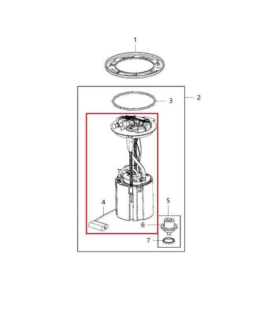 2013-2017 RAM 1500 Laramie 5.7L In Tank Fuel Pump Assembly 68235572AA OEM - Alshned Auto Parts