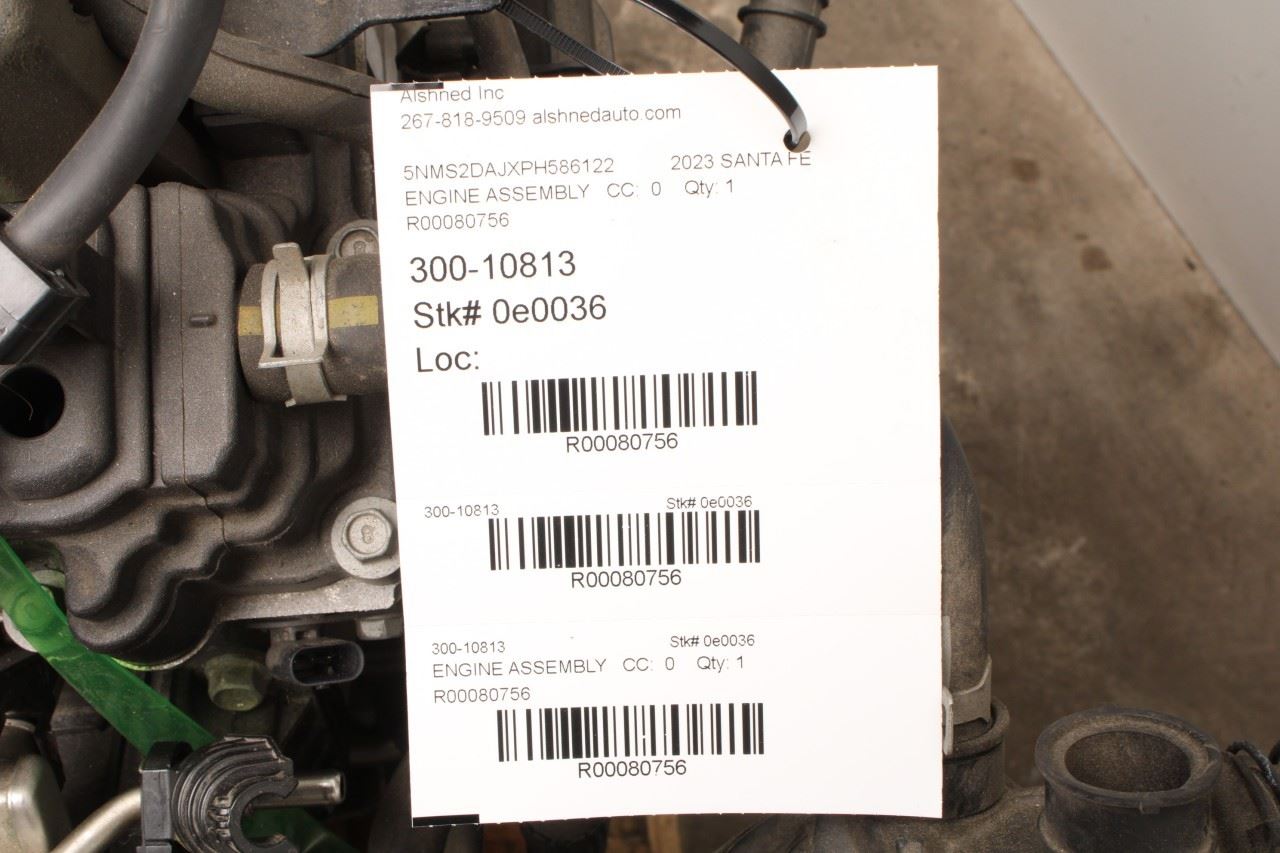 2023 Hyundai Santa Fe 2.5L Engine Motor VIN J 8th digit Naturally Aspirated 22K - Alshned Auto Parts
